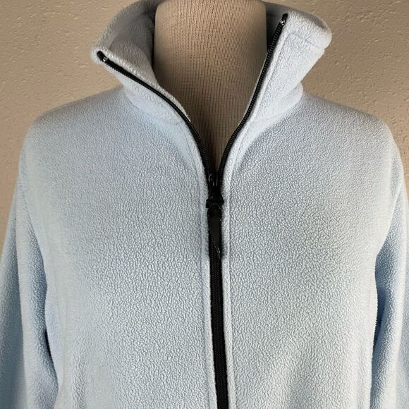 Avalanche Baby Blue Full Zip Fleece Jacket Size L EUC - Picture 2 of 7